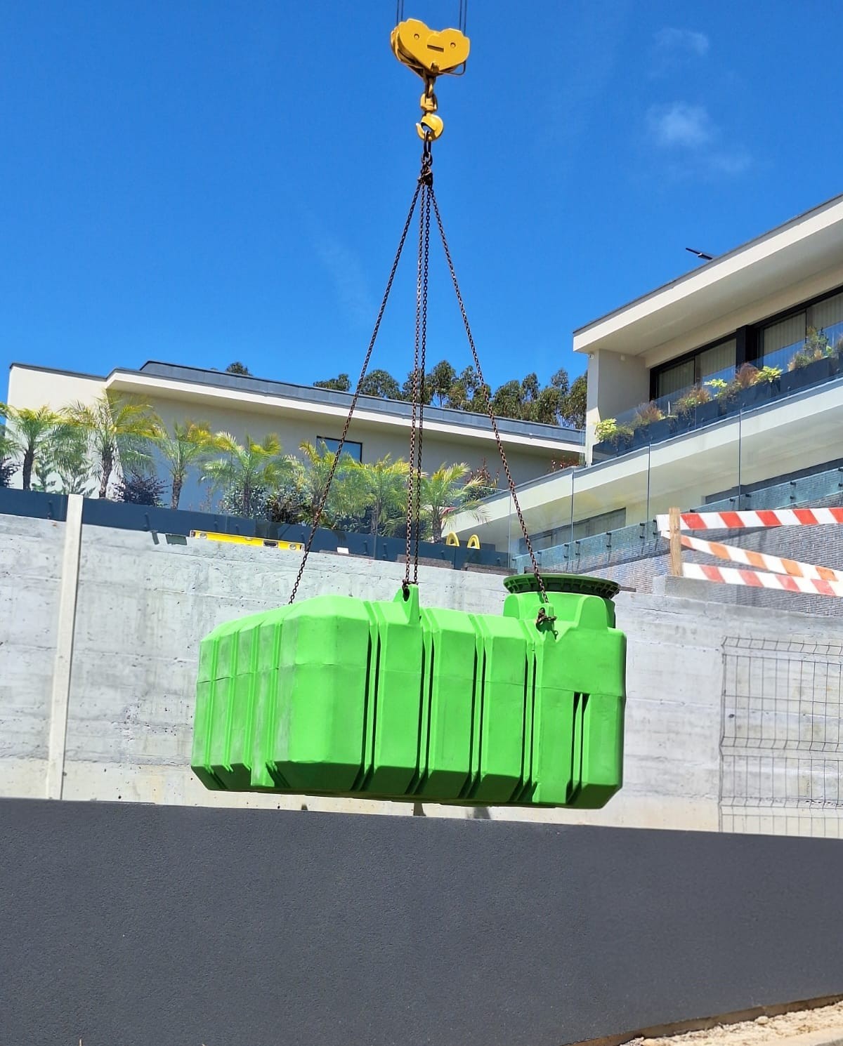 Sistema modular de retenção de águas pluviais